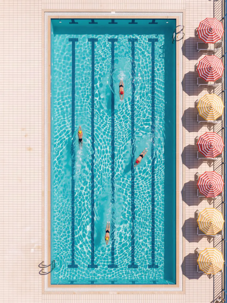 Swimmers from above