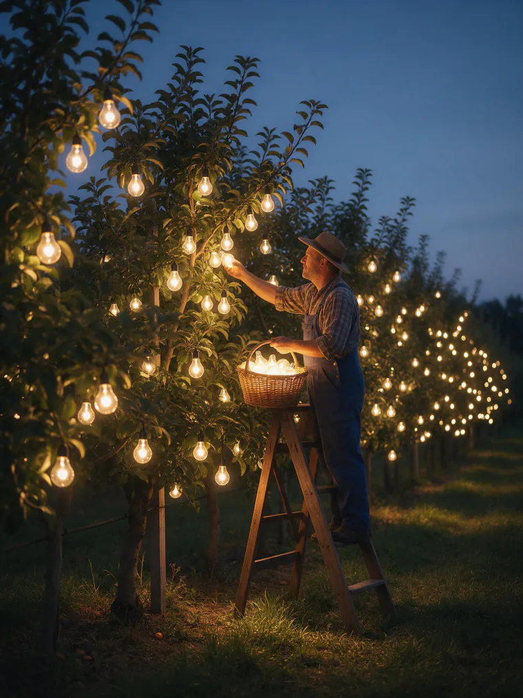 Orchard of light bulbs