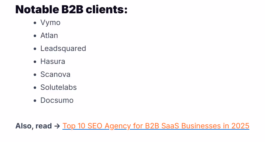 internal links- B2B Content Writing