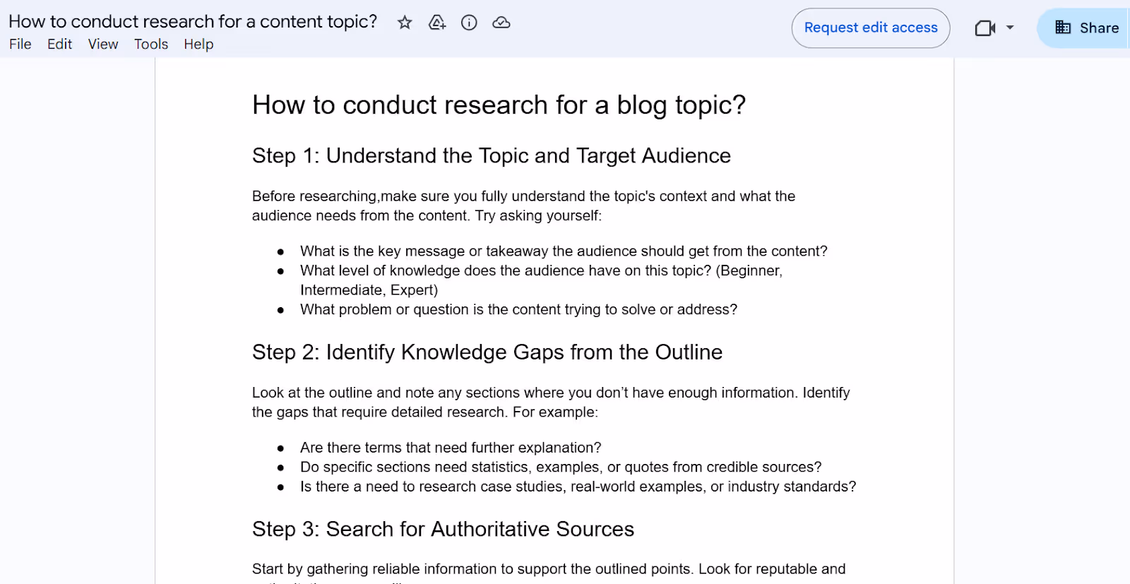 how to conduct research for a content topic