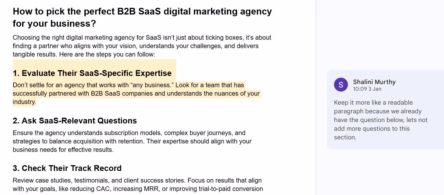 content head edits - B2B Content Writing