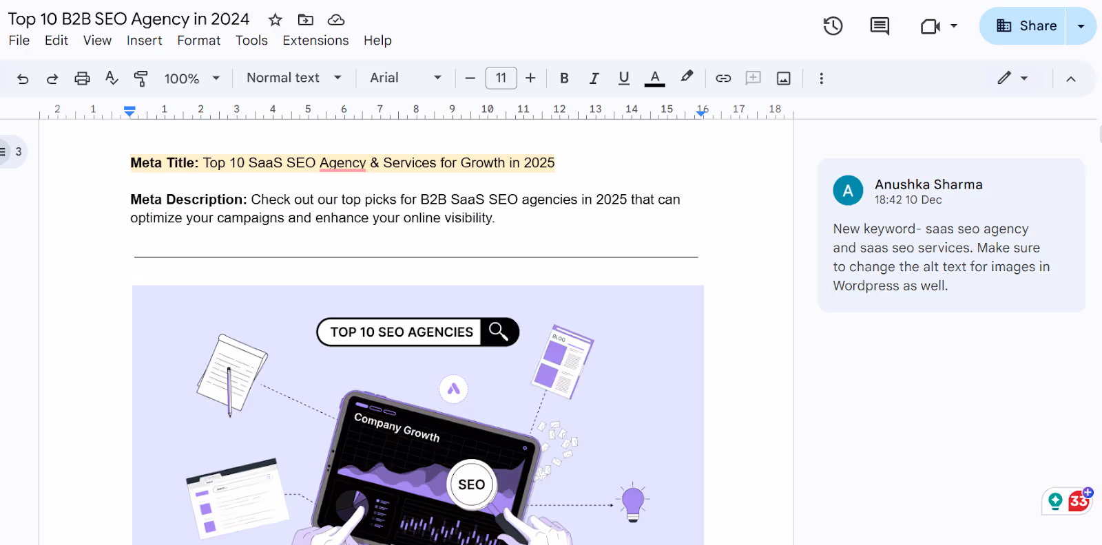 SEO optimized blog