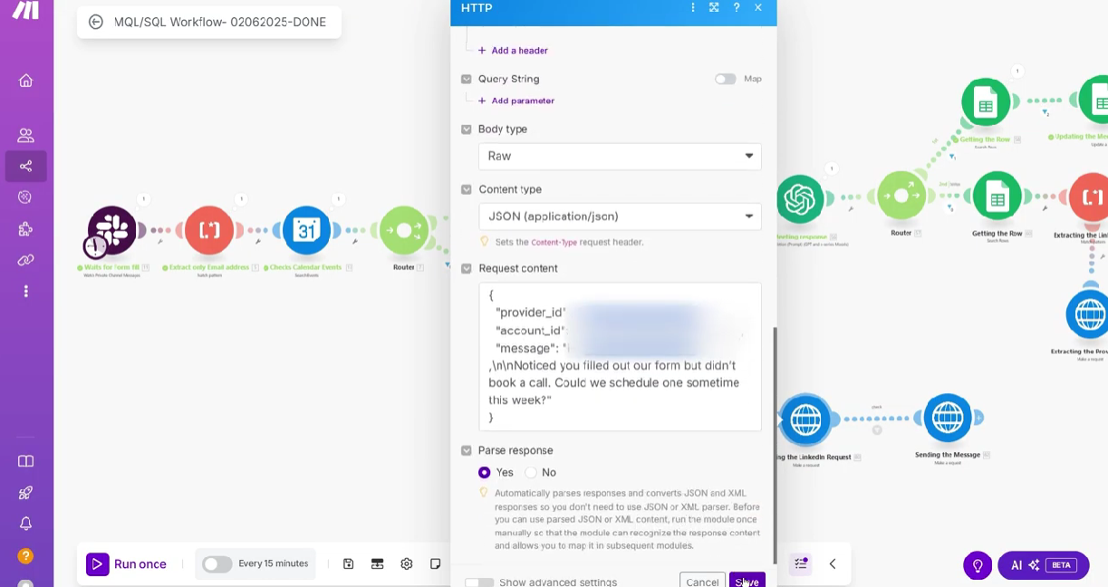 Lead enrichment and LinkedIn follow-up automation with Unipile