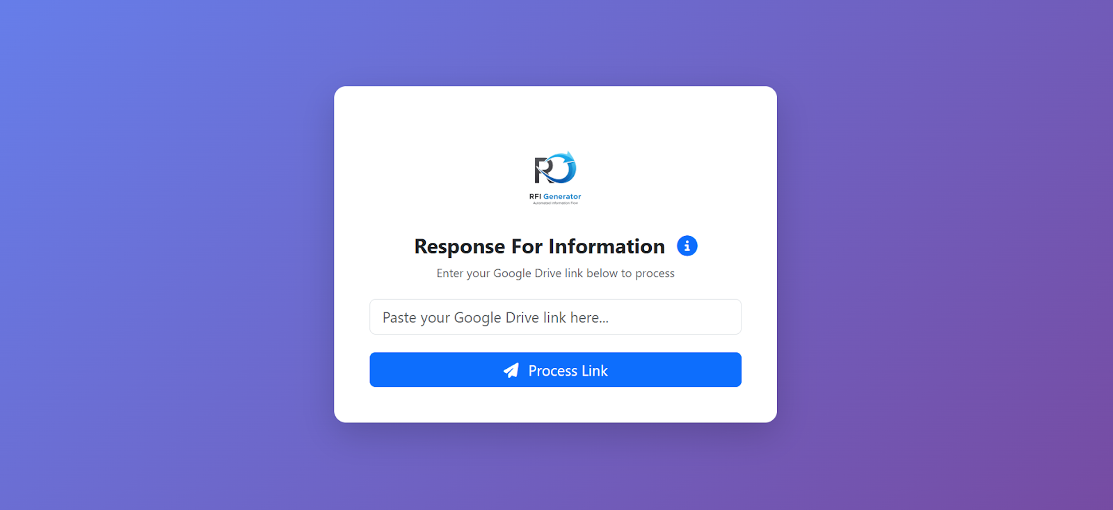 Tool interface showing field to enter Google Doc link for processing