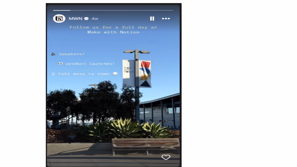 Notion content pillar example