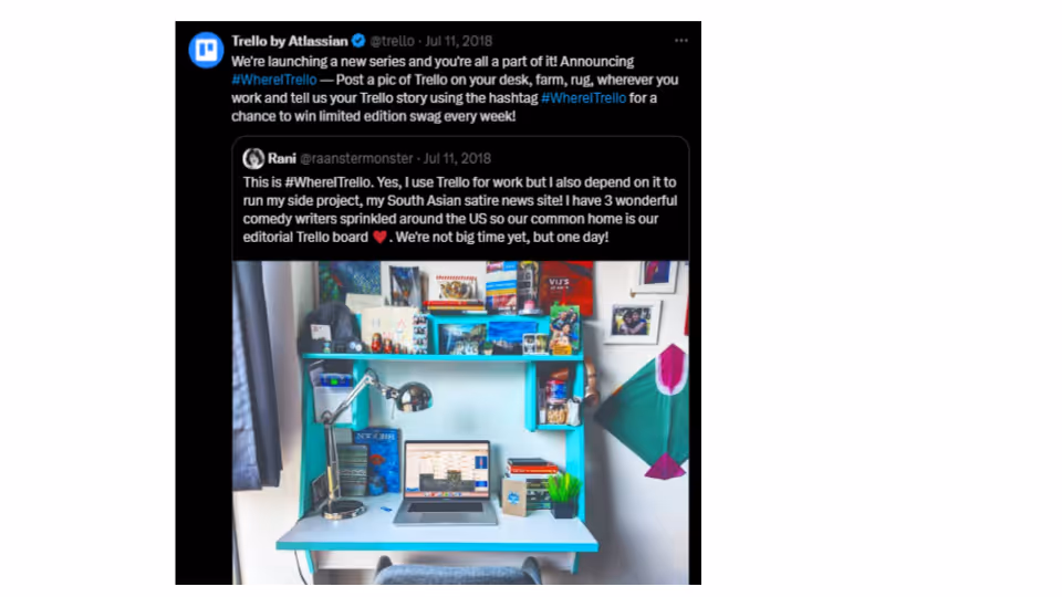 Trello X content Pillar example