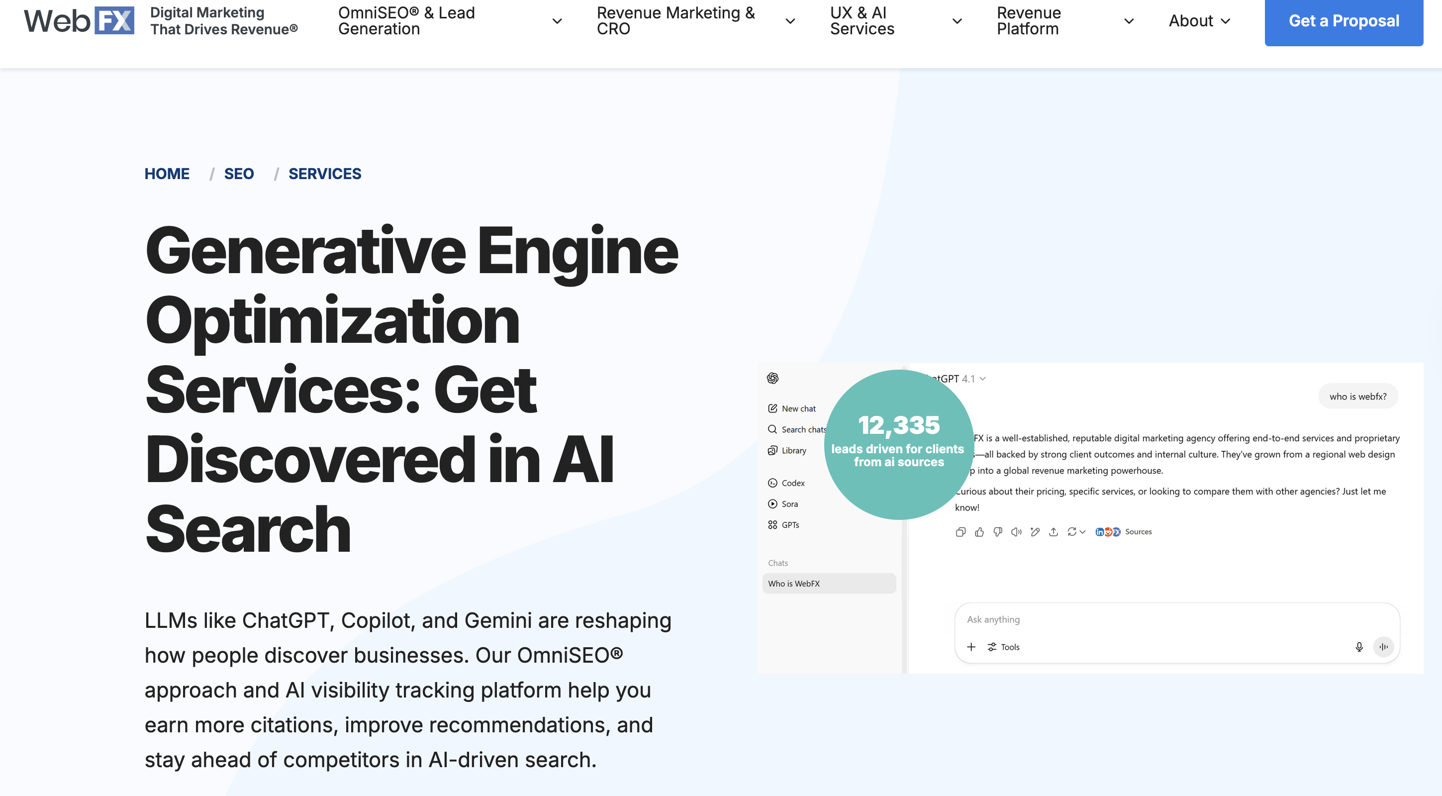 WebFX GEO service page
