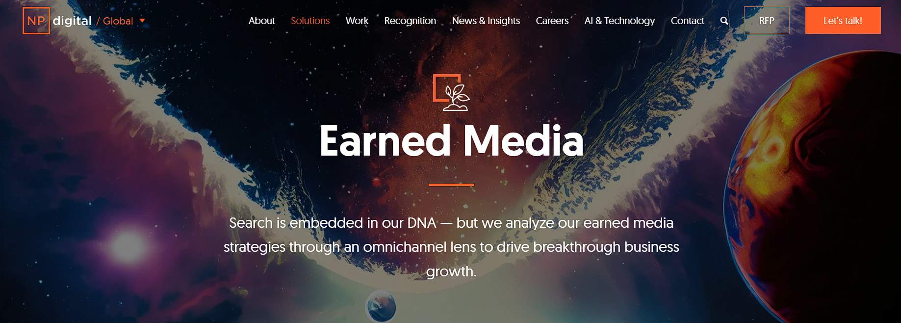 NP Digital Earned Media Service Page