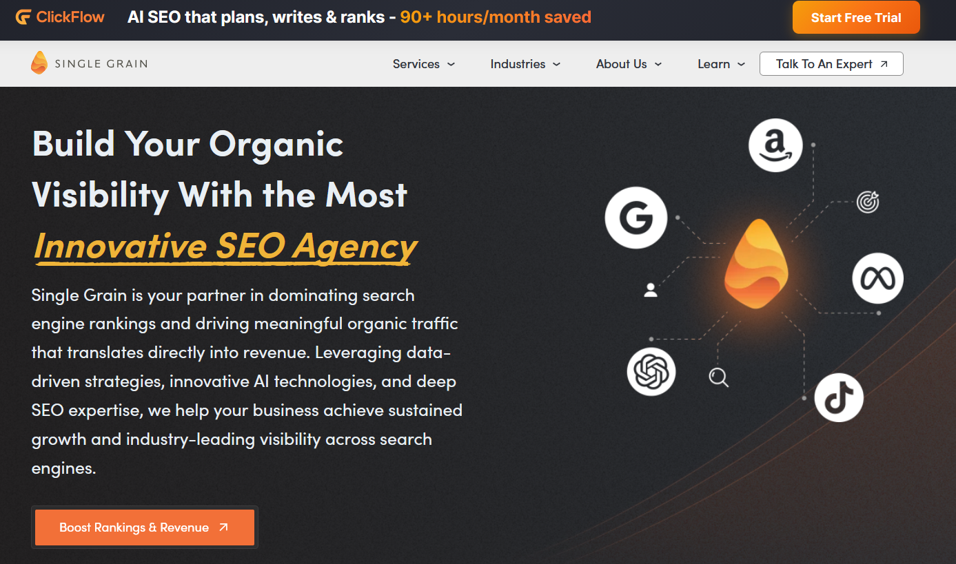 SingleGrain Service Page