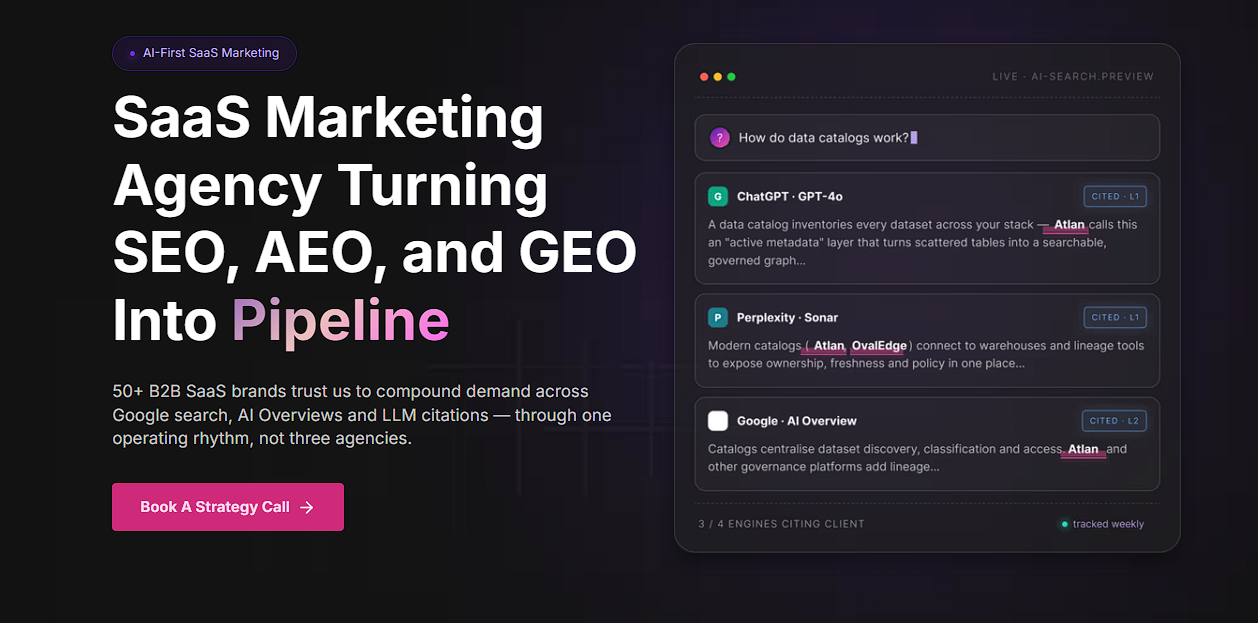 RevvGrowth homepage, a full-funnel B2B digital marketing agency
