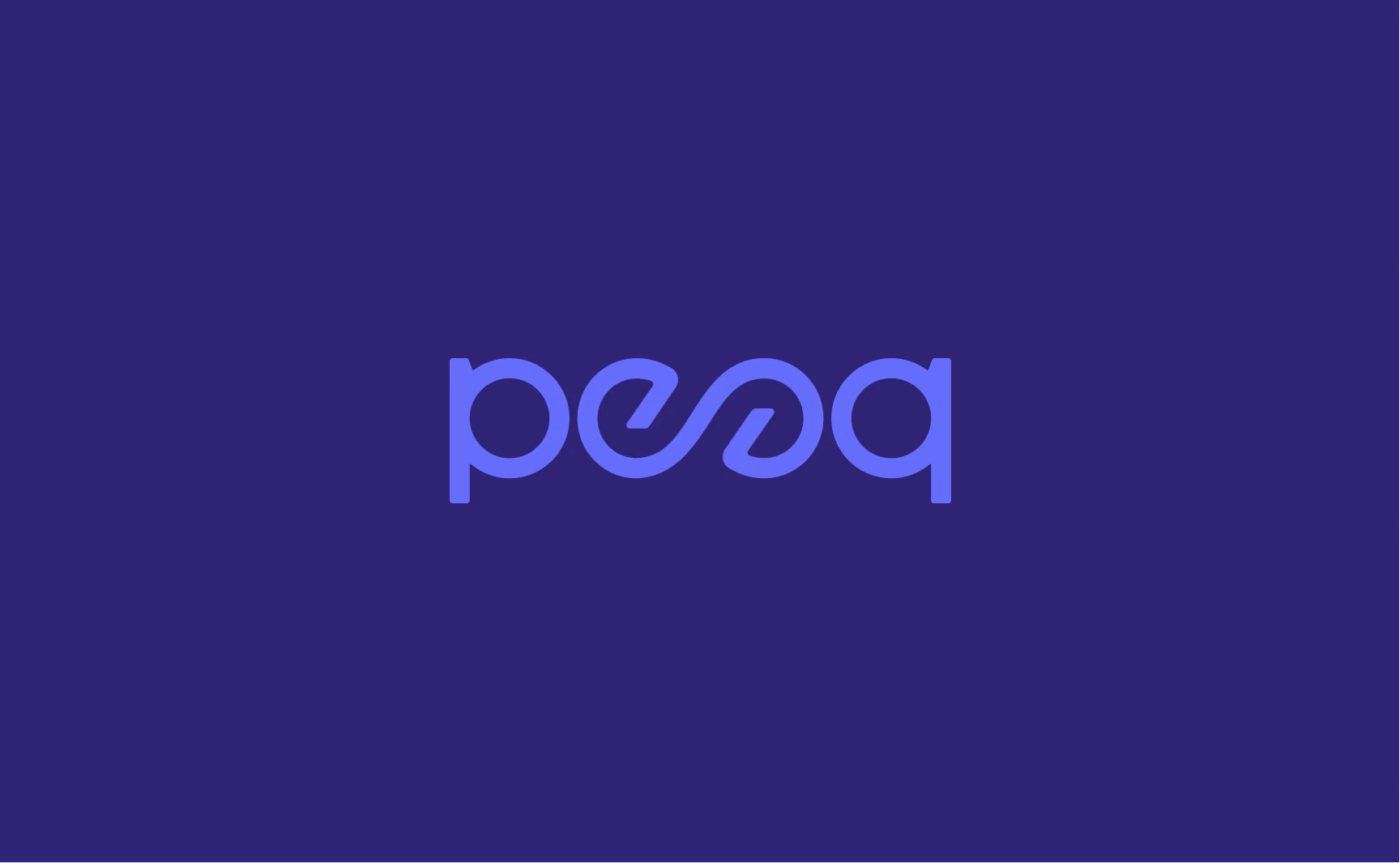 Logo mit dem Schriftzug "pesa" in stilisierter, moderner Schrift auf dunkelviolettem Hintergrund.