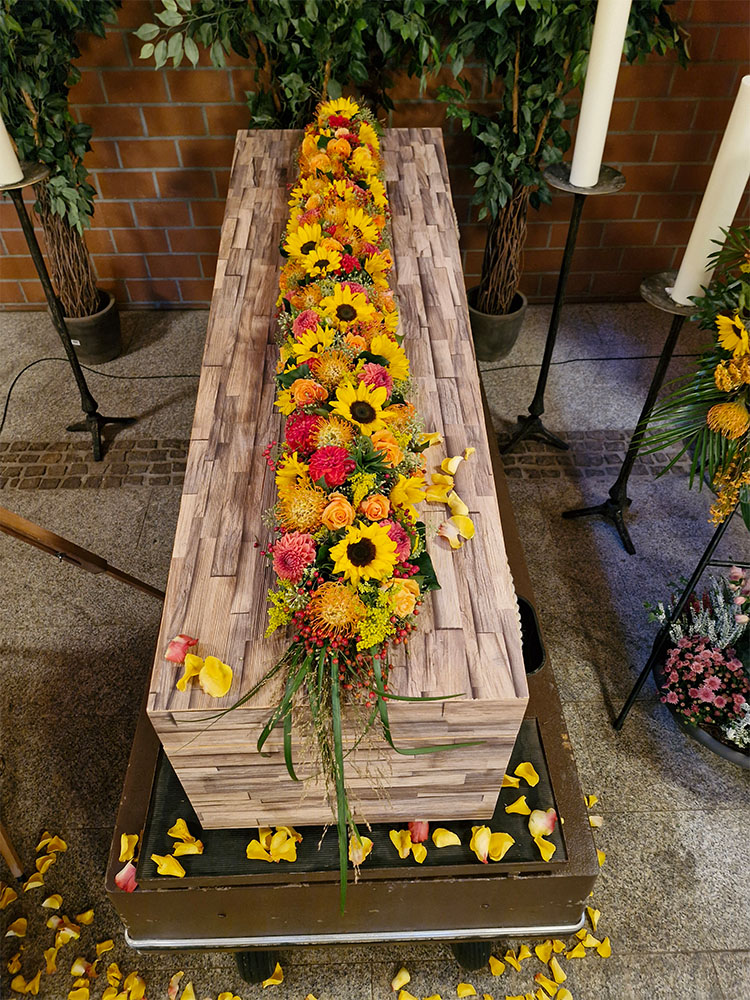 Aufbau einer Trauerfloristik