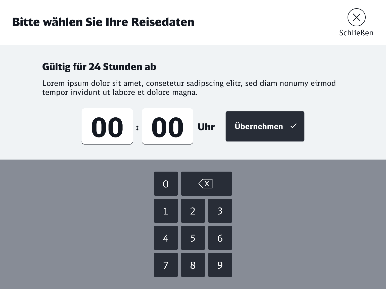 db booking flow – select validity