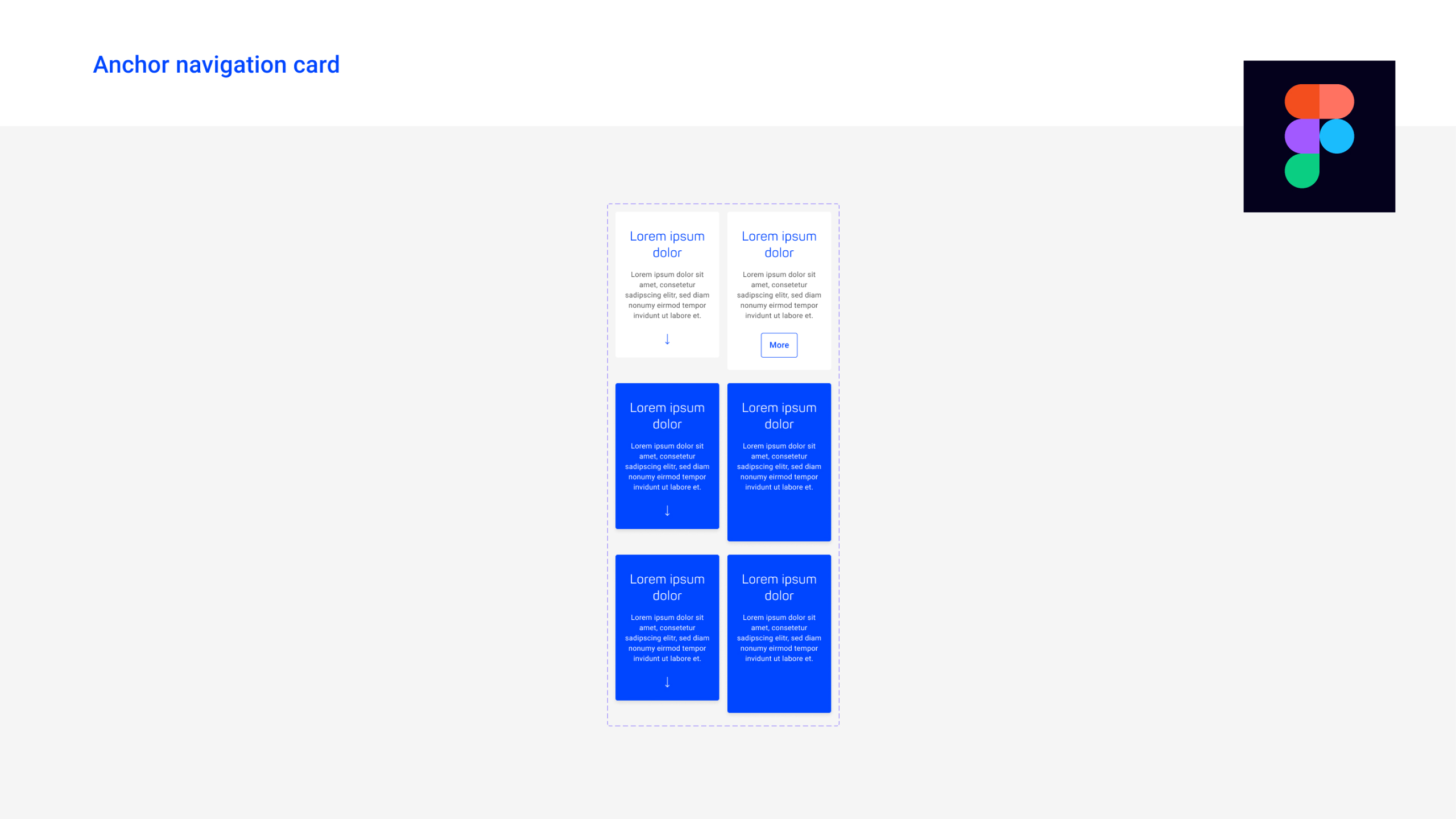Paul Hartmann design system – anchor navigation card component