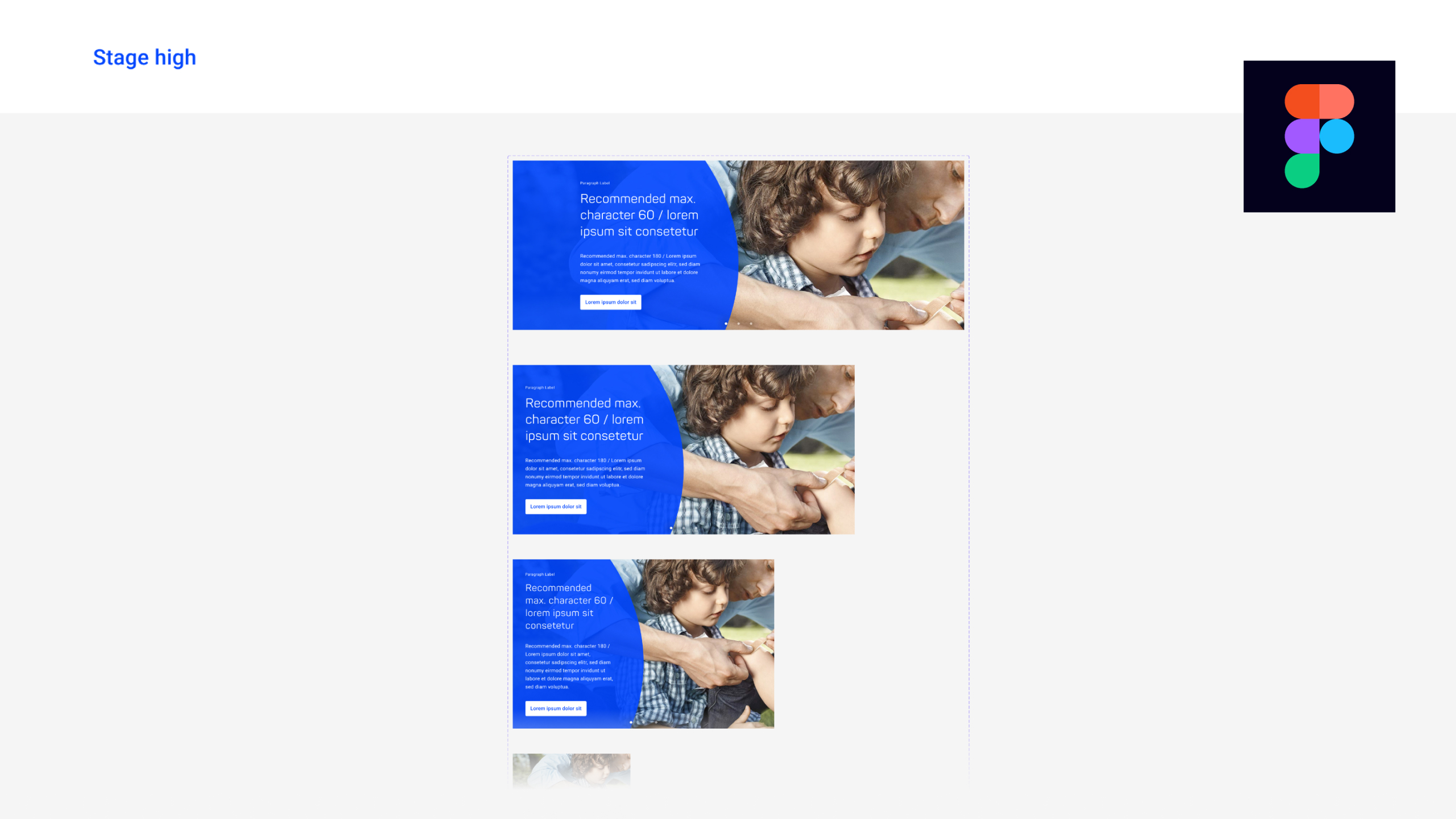 Paul Hartmann design system – stage high component