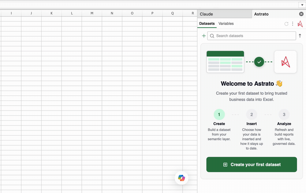 Build the spreadsheet once