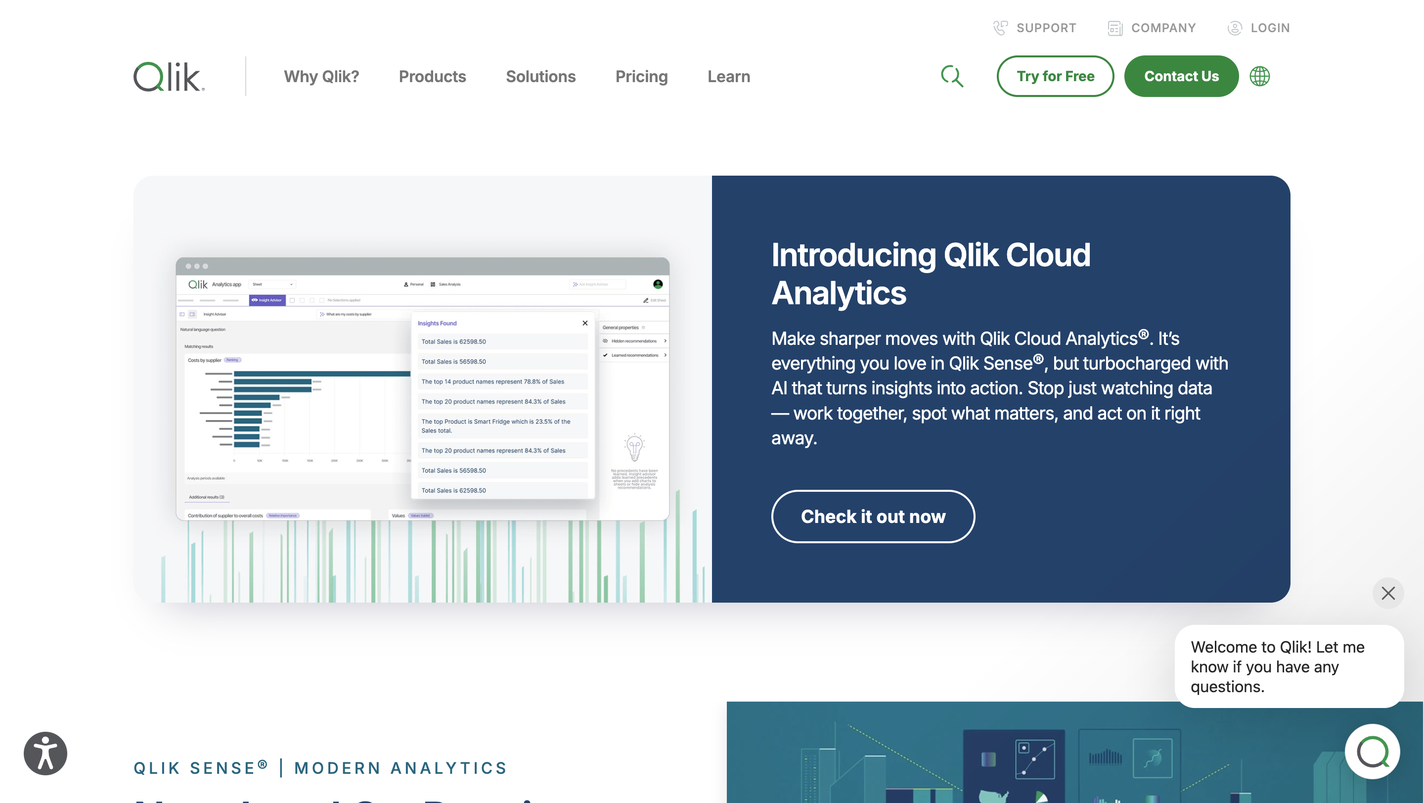 Sisense alternatives - Qlik Sense