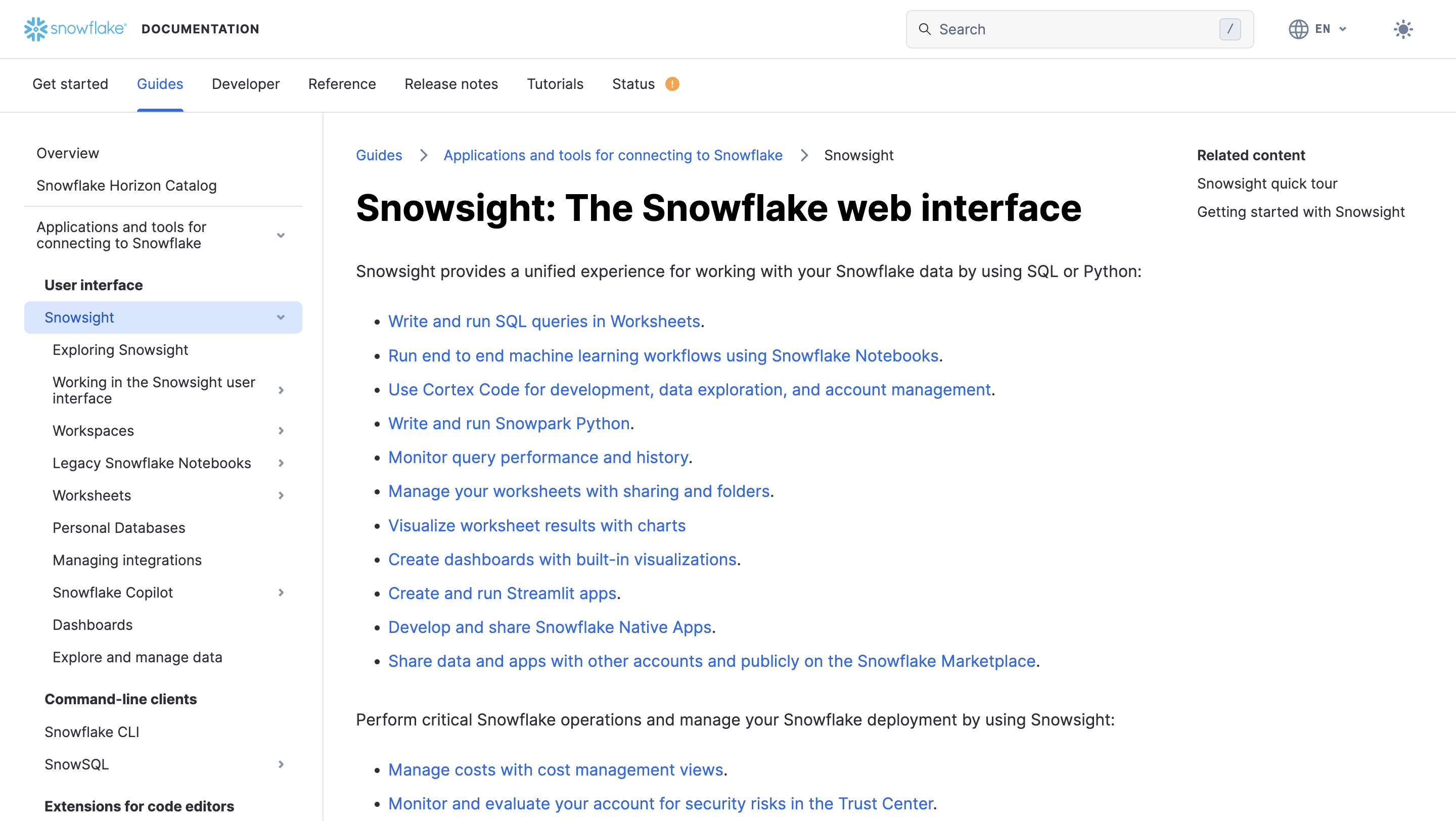 AI native BI for Snowflake - Snowsight