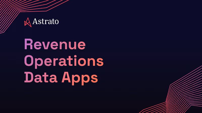 Revenue Operations Data Apps: Turn RevOps Data Into Action