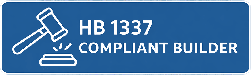 HB 1337 Compliant builder logo