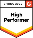 Badge from G2 for High Performer for Spring 2025