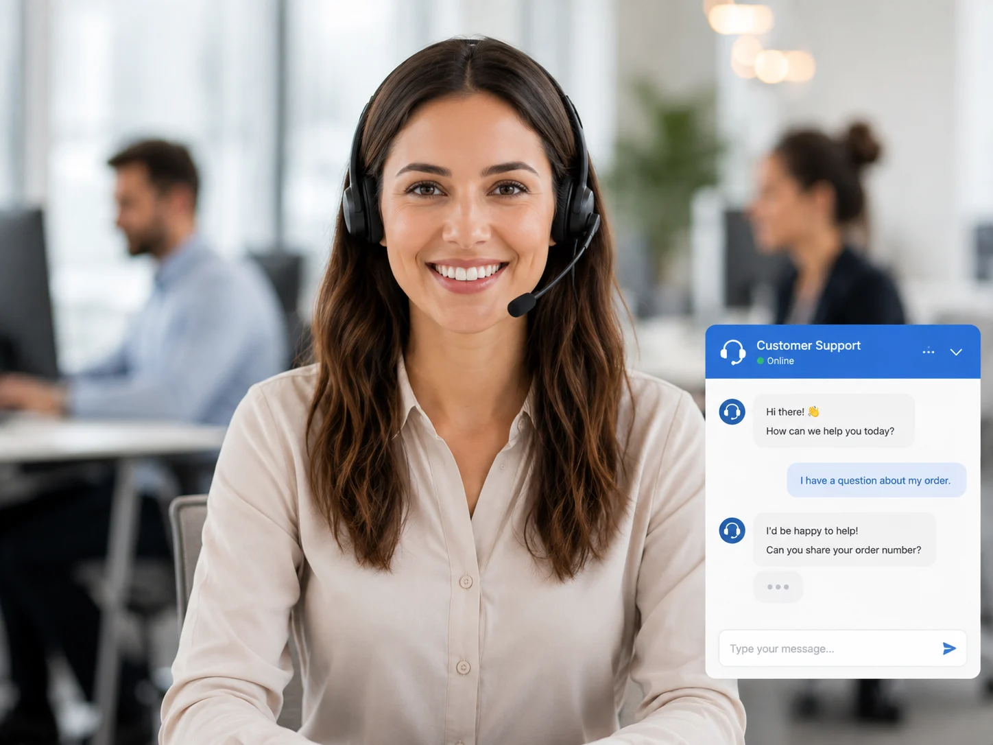Customer support AI agent template for automated FAQ support and human handoff