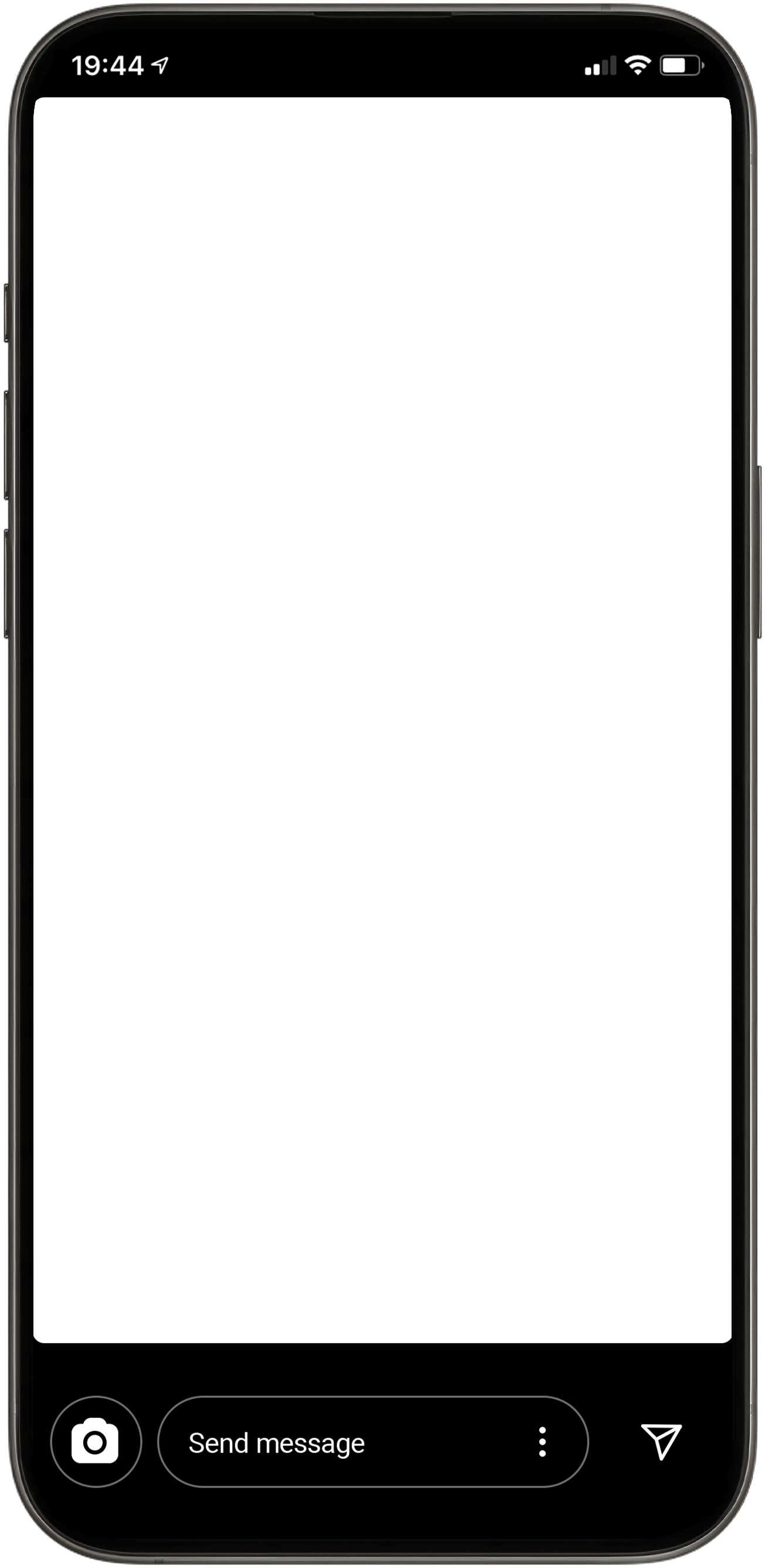 Iphone with the screen masked out revealing images below