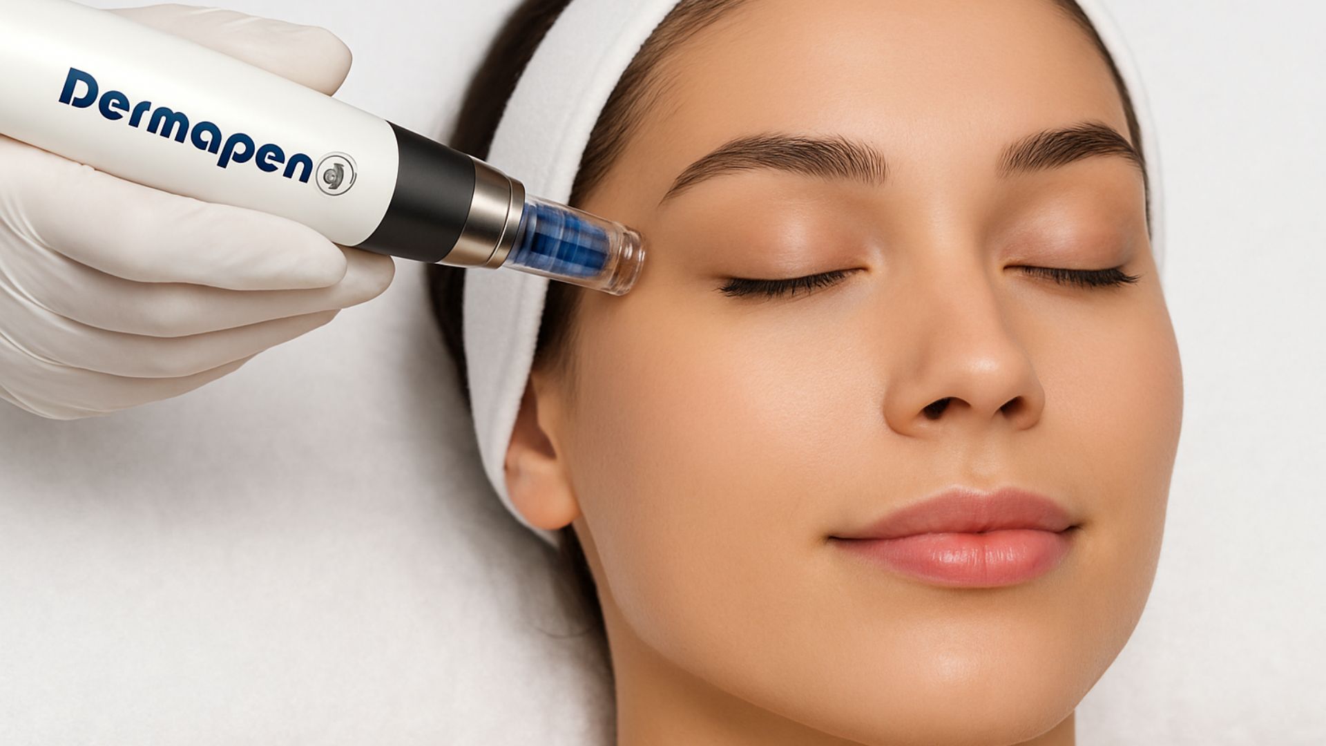 Sesión de Dermapen facial en mujer para luminosidad y reducción de imperfecciones