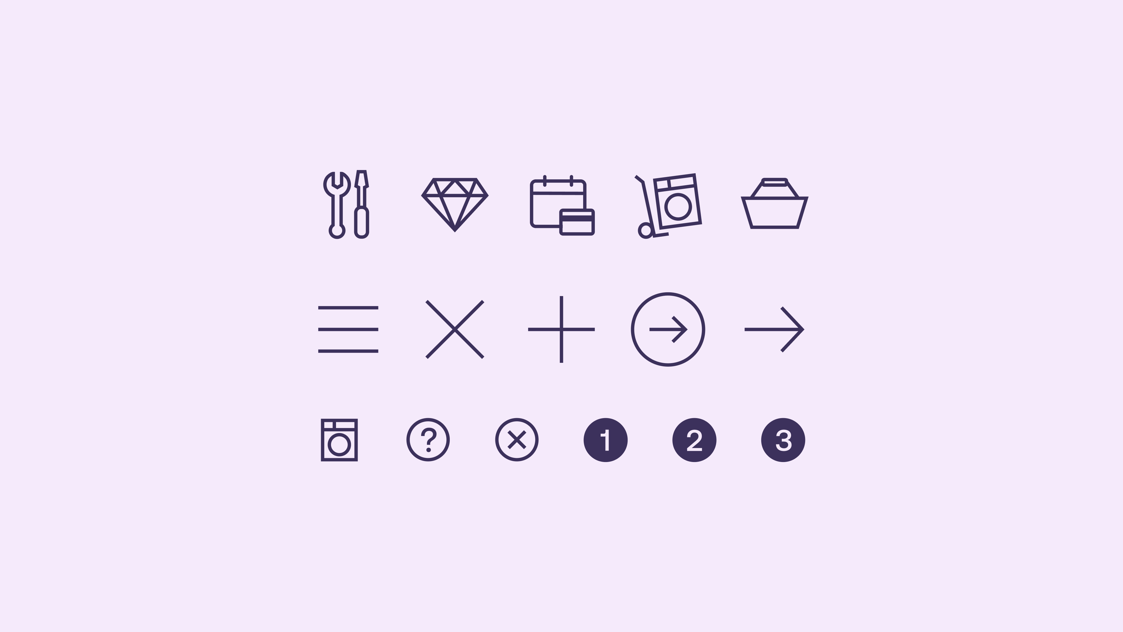 Purple icons