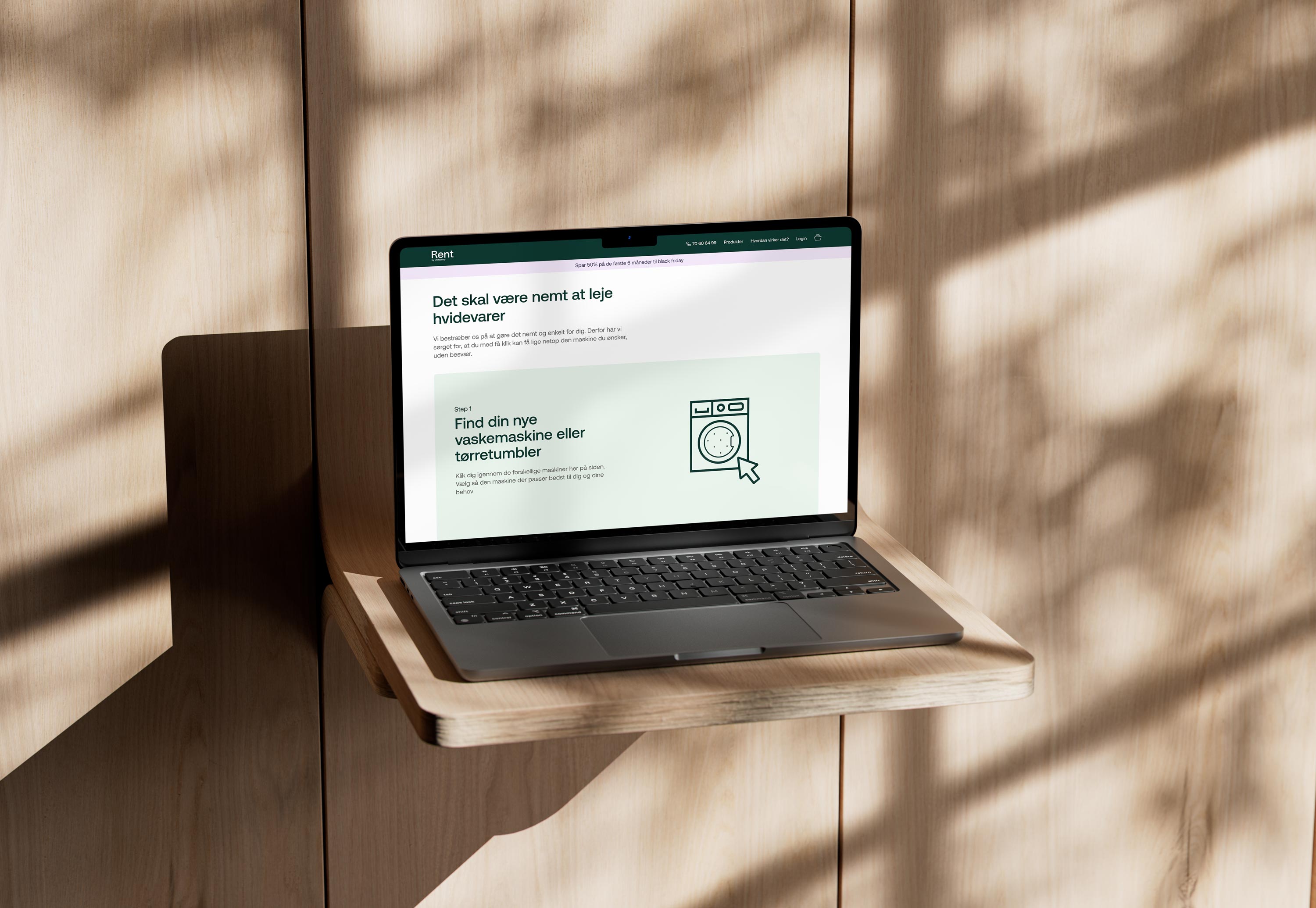 Rent website in computer screen