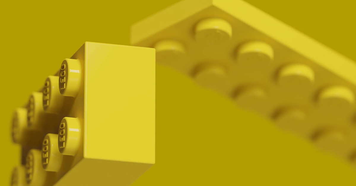 Floating yellow legos