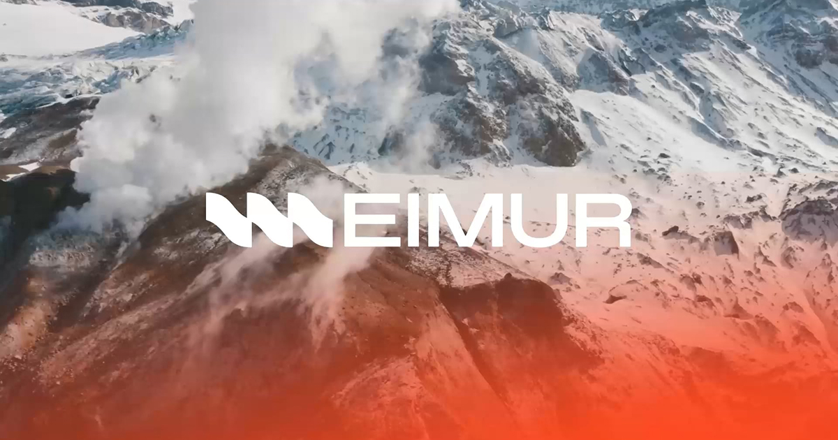 Eimur logo on mountains