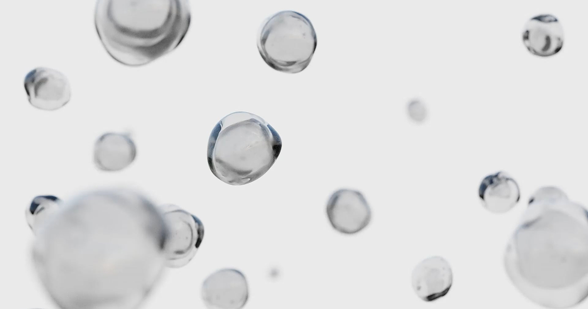 Floating waterdrops