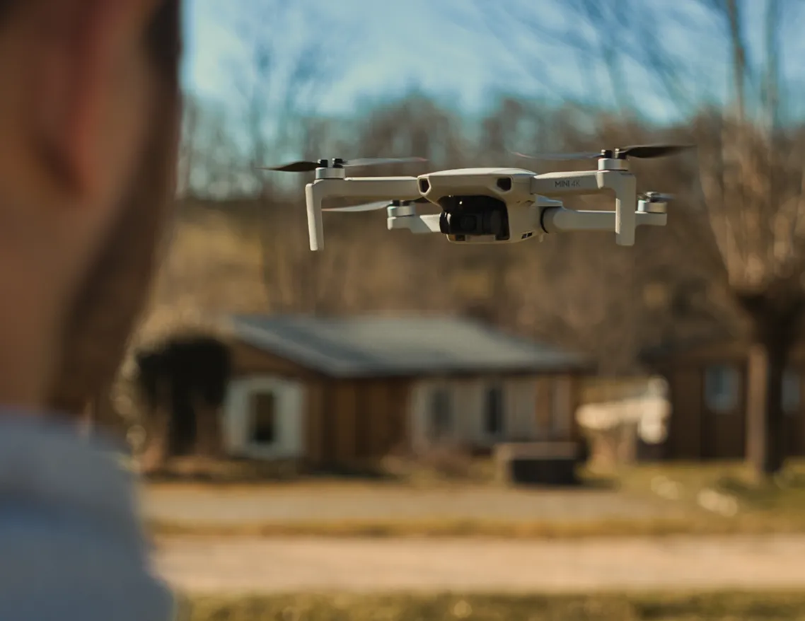 Drone de Webo piloté par Luc Allain