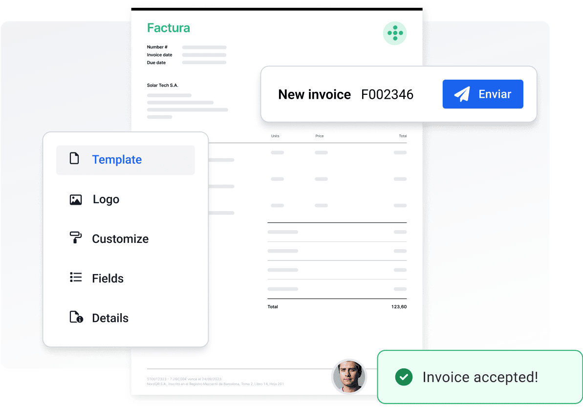 Create personalized invoices in just a few clicks