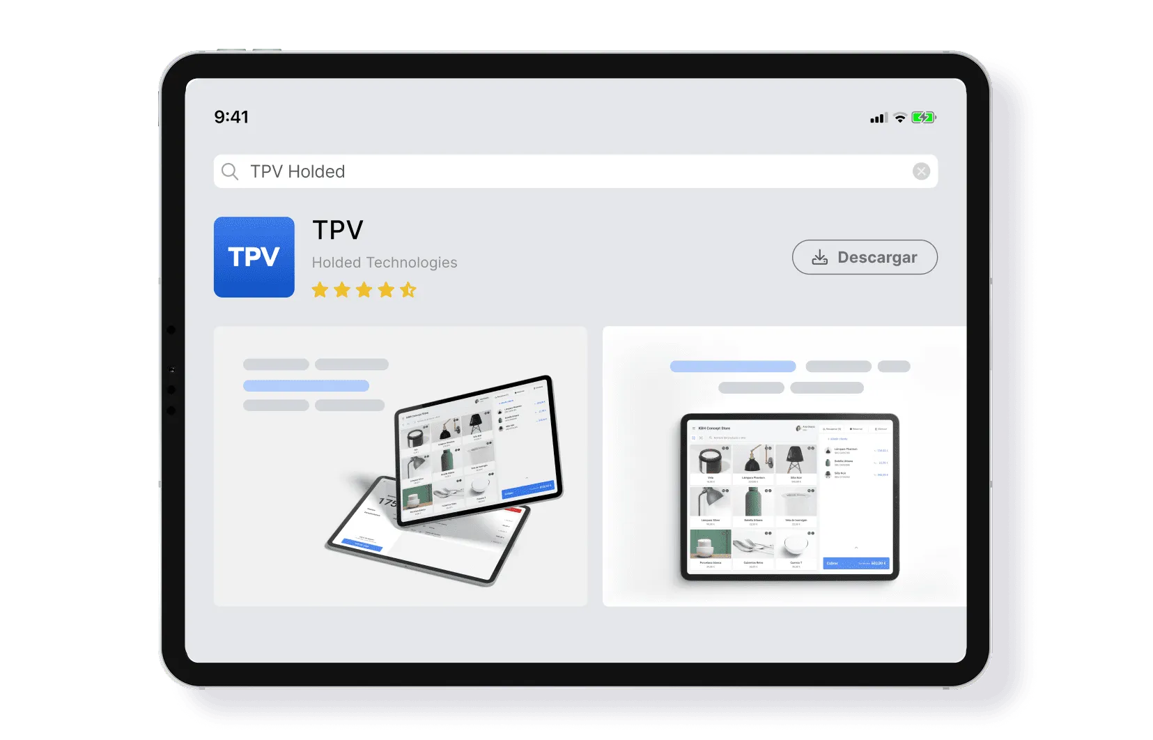Imagen de la App Store con la app del TPV de Holded