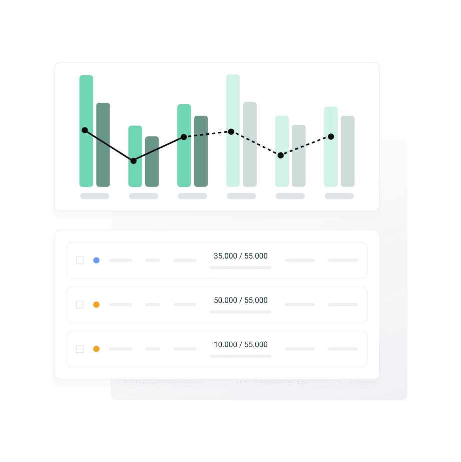 Gráfico de balance en Holded