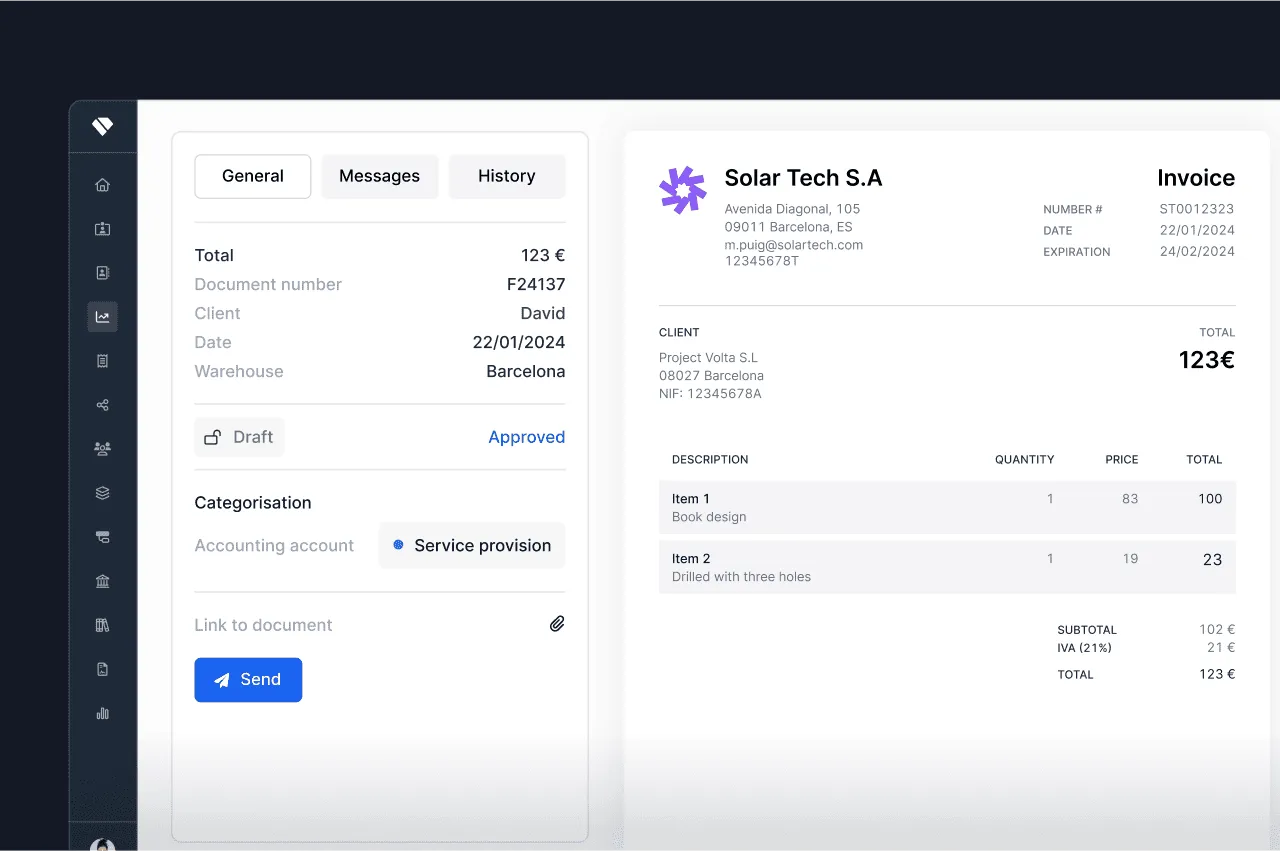Create your invoices with Holded