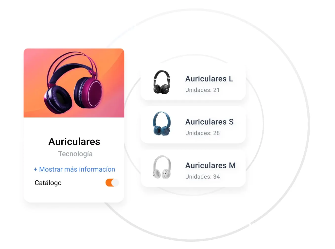 Ilustración de variantes de producto