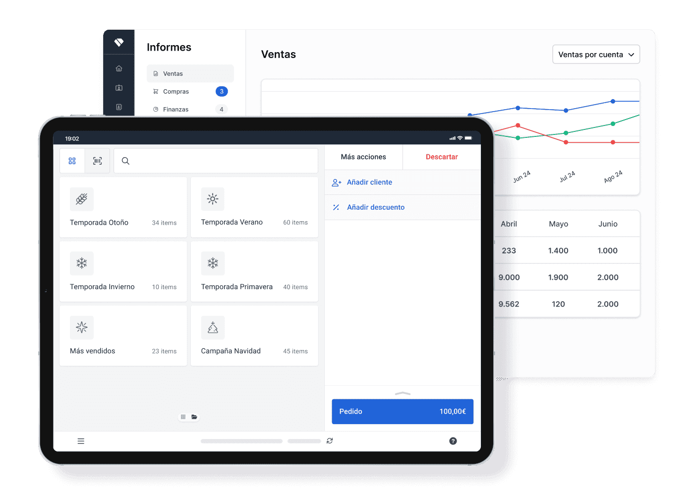 Informes de ventas dentro de la app del tpv