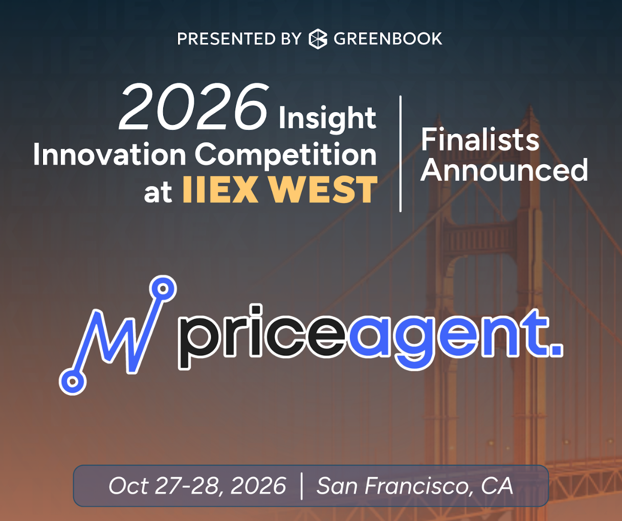 Priceagent Finalist in Greenbook Insight Innovation Competition at IIEX West 2026