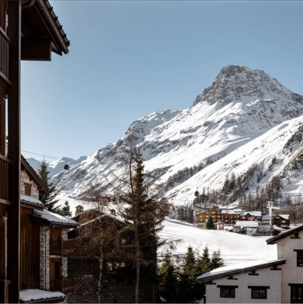 The final slopes at Experimental Chalet Val d'Isère