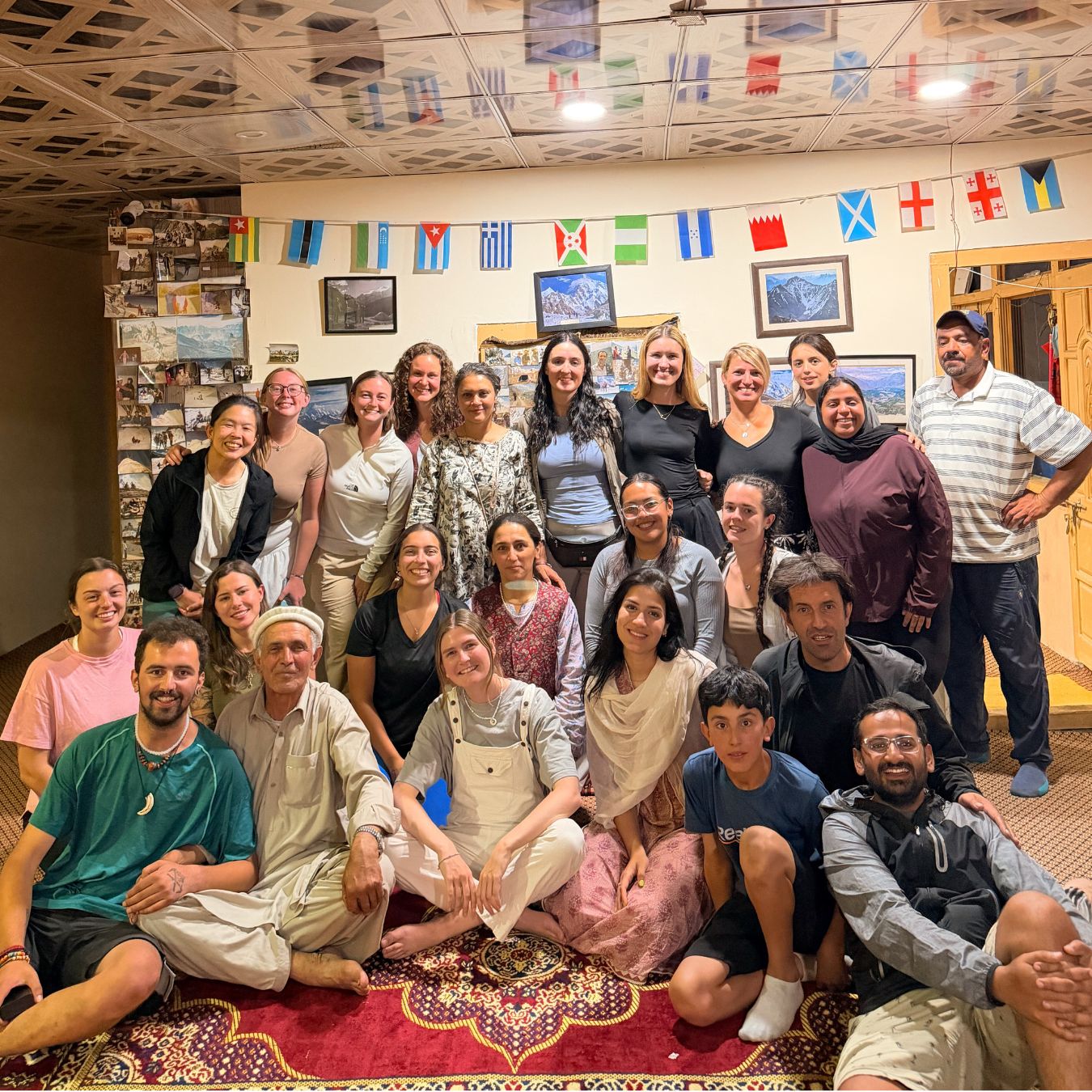 Stay Wild group with their local hosts after a cooking class in Pakistan