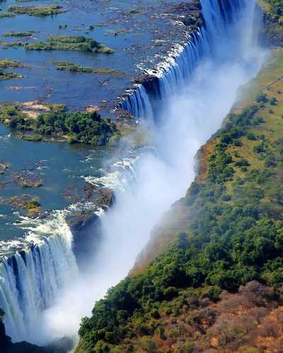 Aerial view of Victoria Falls