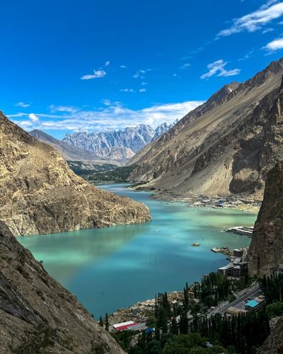 Attabad Lake seen from Baskochi Meadows, Pakistan