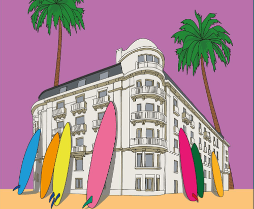 détail planches de surf vintage Regina Experimantal