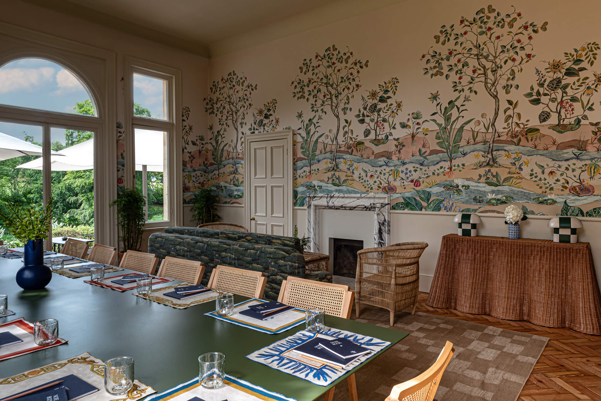 The garden Room for corporate event Cowley Manor Cotswolds