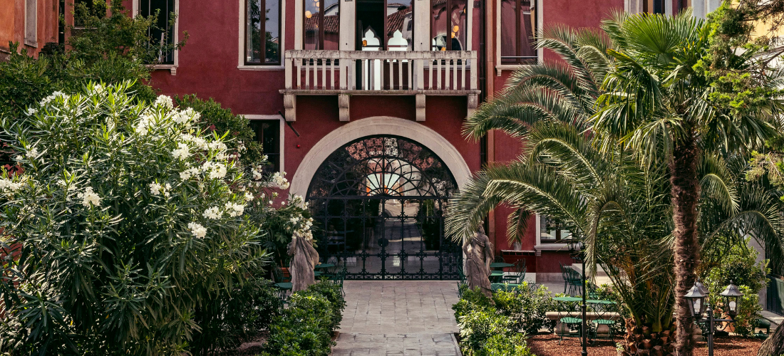 The secret garden of Il Palazzo Experimental, a peaceful retreat after a day of sightseeing.