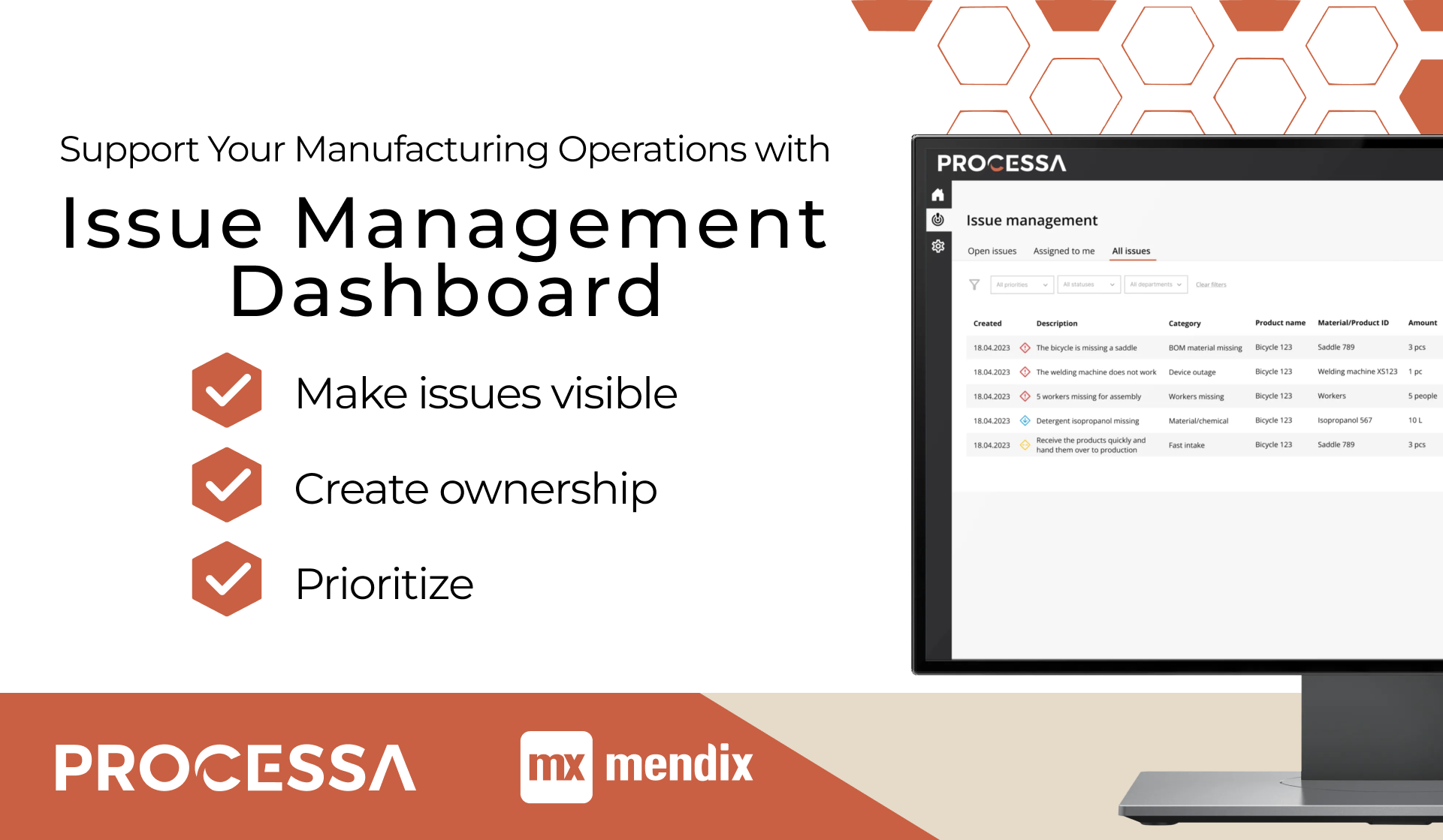 The Issue Management Dashboard helps to resolve production issues as quickly as possible