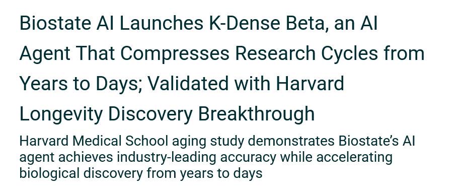Biostate AI launches K-Dense Beta for longevity research